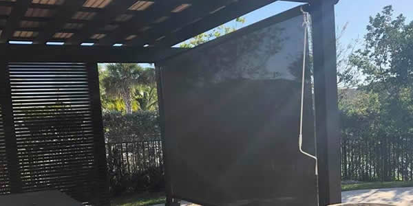 Manually Operated, Hand Crank Patio Shades